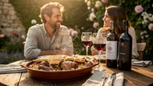 Cassoulet accompagné d’un Madiran tannat et Cahors malbec, verdict pour les invités en plein repas