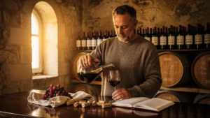 Décantation d’un Saint-Émilion 2016 et 2018 dans une cave authentique pour mieux apprécier chaque millésime