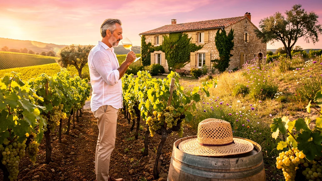 Visite à Cadillac redécouvrant l'attrait des vins liquoreux du Sud dans un vignoble en lumière dorée