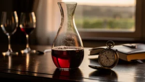 Découverte de l'aération d'un Fronsac jeune en carafe sur deux heures avec chronométrage précis