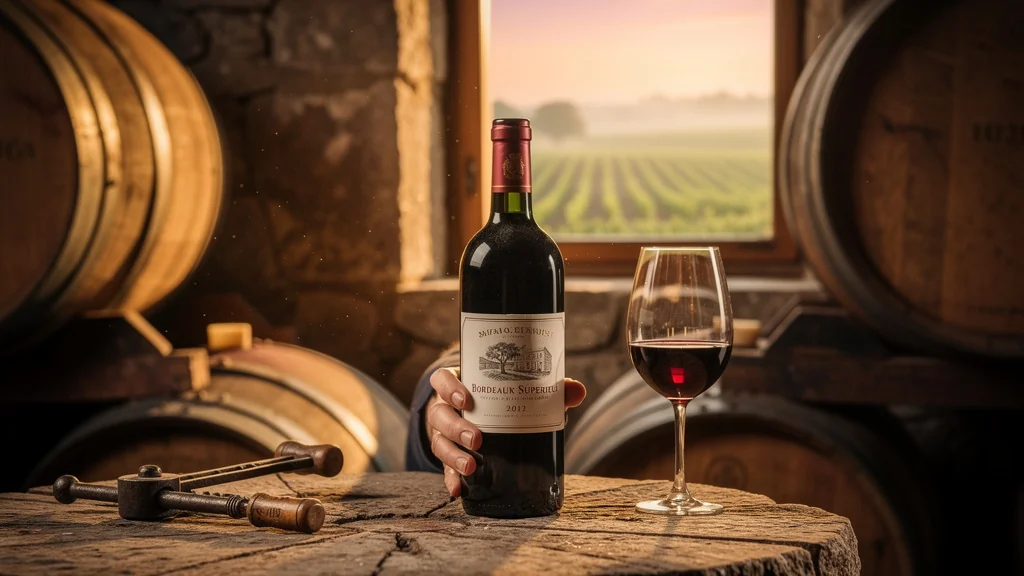 Découverte d'une cuvée Bordeaux Supérieur exceptionnelle dans une cave à vin rustique et lumineuse